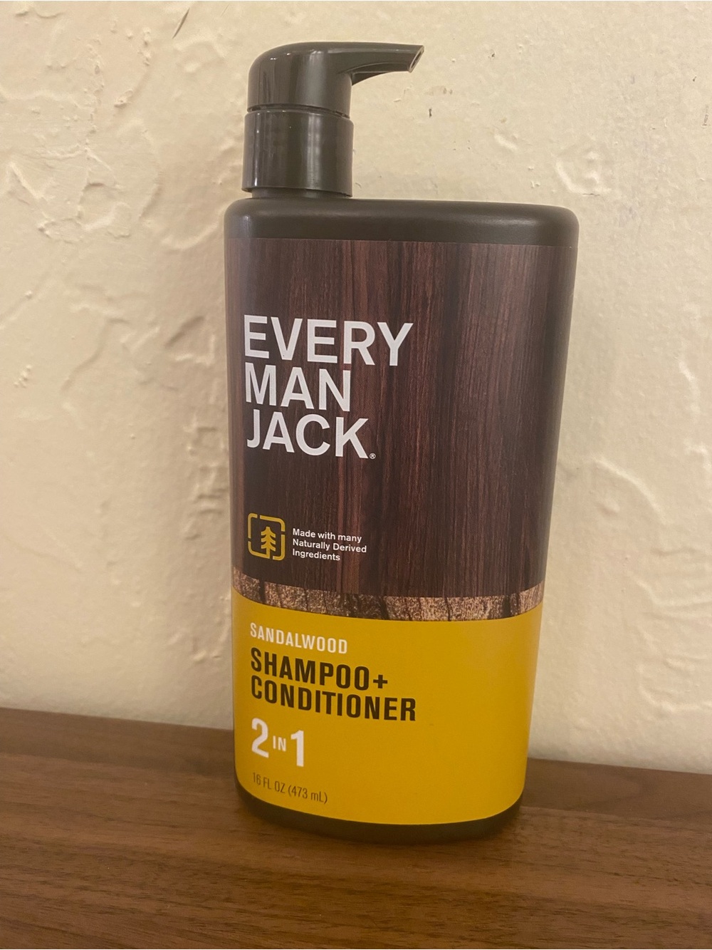 Every Man Jack Sandalwood 2-in-1 Shampoo & Conditioner 16oz Pump